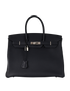 Birkin 35 In Togo Bleu Nuit, &pound;11,500, Handbags, Blue, Leather, Front view